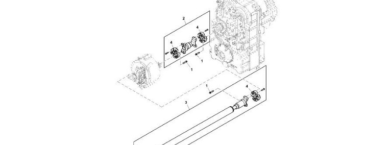 John Deere 9470RX - Przegub uniwersalny RE167524 (Przekładnia Power Shift)-1