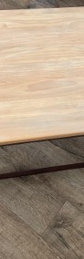Stolik kawowy metal plus drewno bukowe bielone industrialny -4