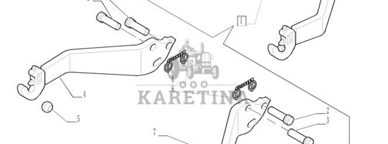 New Holland T6010 T6070 Cięgło dolne 87631990-1