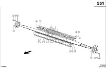 Claas Lexion 600 WAŁEK POŚREDNI 0003557880 (Wałek pośredni)