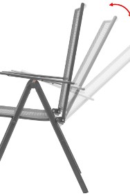 vidaXL Krzesła ogrodowe, sztaplowane, 2 szt., stalowe, szare42716-2