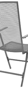 vidaXL Krzesła ogrodowe, sztaplowane, 2 szt., stalowe, szare42716-4