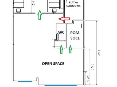 LOKAL BIUROWY, 2 piętro, miejsca postojowe, biurowiec, KRZYKI-1
