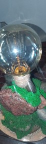 Lampa z kamieni naturalnych z dodatkiem mchu i sznura-4