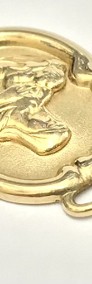 Złoty MEDALIK wisiorek 585 14K Matka Boska BOZIA 2cm-3
