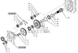 New Holland T6070 T7230 Koło zębate 18t 5182638