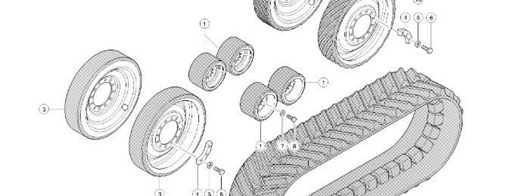 Claas Lexion 580 - koło gąsienicy napędu małe 0007500240-1