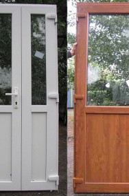 NOWE Drzwi PCV 160x210  PVC szyba panel, sklepowe  biurowe białe od ręki-2