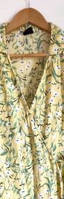 Żółta sukienka Gina Tricot 34 XS 36 S łączka wrap dress na lato kwiaty-3