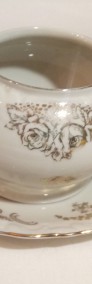 porcelanowy stary mlecznik do kawy z talerzykiem sygnatura Bavaria-3