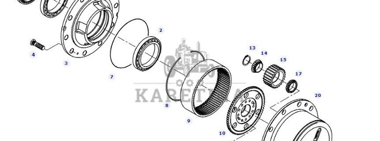 Fendt 828 S4 Vario - most przedni - koło koronowe zwolnicy 755/137 F835300020330-1