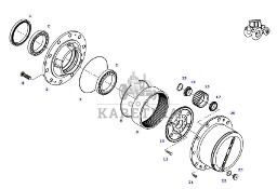 Fendt 828 S4 Vario - most przedni - koło koronowe zwolnicy 755/137 F835300020330