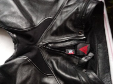 męskie skórzane spodnie motocyklowe dainese jak nowe rozmiar 50-1