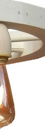 Lampa rustykalna z koła wozu koło drewniane do altany salonu-4