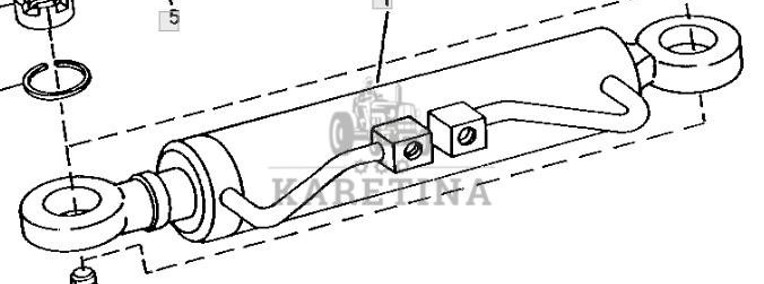 John Deere 7600 7700 7800 Siłownik Hydrauliczny RE49608 RE158114-1