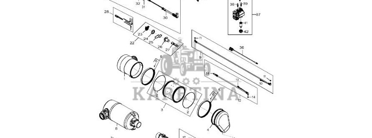John Deere 9470RX - Zespół przewodów rozgałężnych zbiornika DEF DZ118672 (Silnik)-1