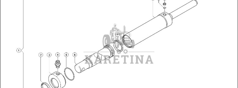 Claas Lexion 600 TŁOCZYSKO 0000426610 (Siłownik hydrauliczny, młocarnia)-1