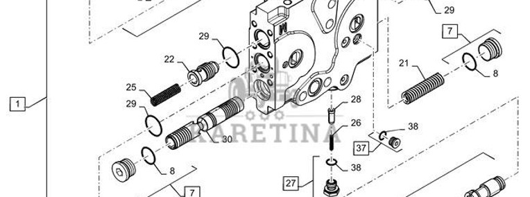 New Holland T6090 T6070 Regen zawor hydr aux main cch, magnum 47735819R-1