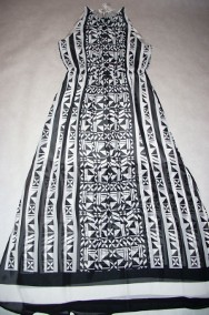 H&M elegancka MAXI sukienka aztecki czarno biała 42 XL-2