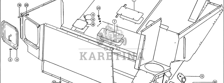 Claas Lexion 600 DOLNA CZĘŚĆ ZBIORNIKA ZIARNA 0007936411 (Zbiornik ziarna-część dolna)-1