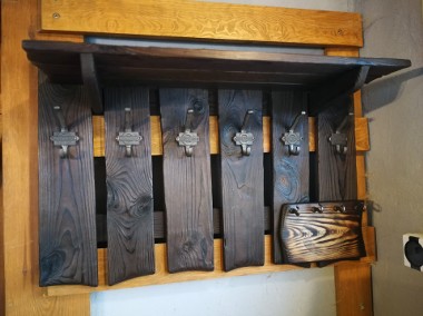 Wieszak drewniany vintage rustykalny loft.-1