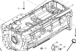 Fendt 936 Gen 7 Silnik D1556LE523 Miska Olejowa H218PF150163A CZĘŚCI