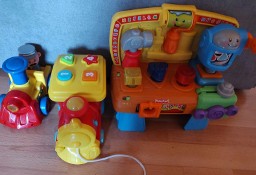 Interaktywny warsztat fisher Price + dwie lokomotywy