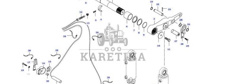 Valtra N141 - tylny TUZ - ramię podnośnika prawe V37723100-1