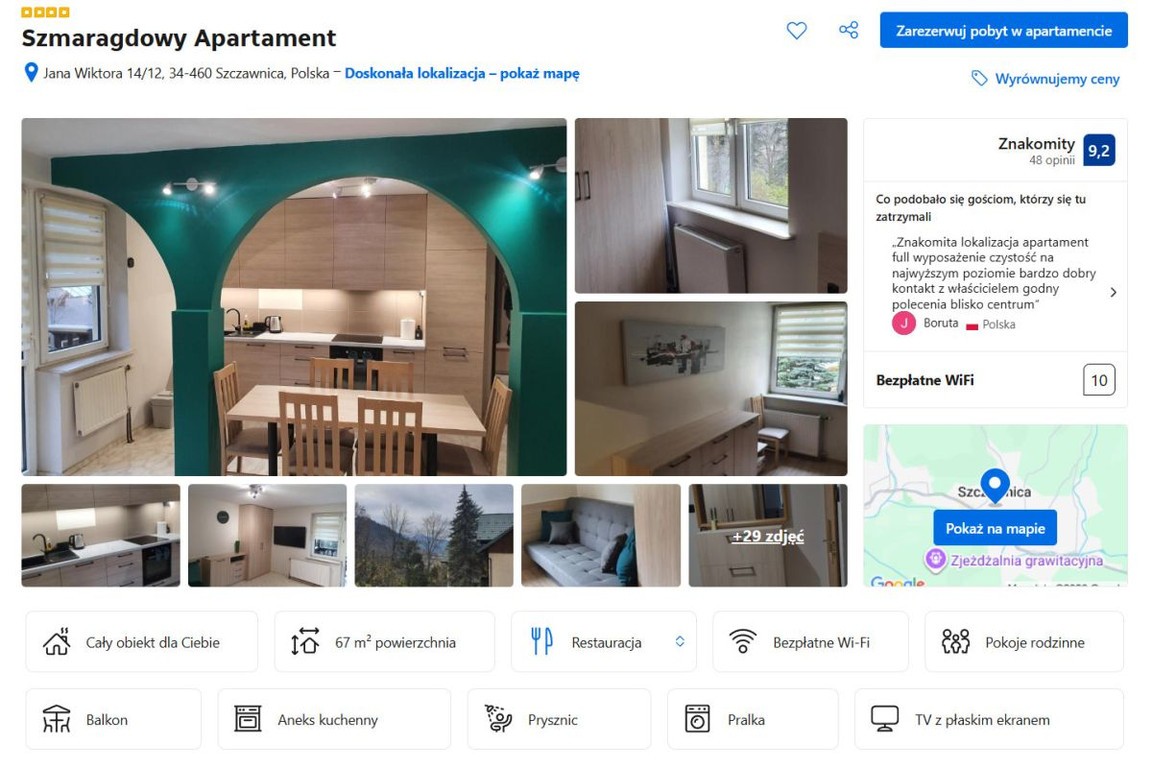 Mieszkanie na sprzedaż, 2 pokoje, 67 m², Szczawnica