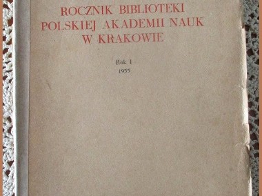 Rocznik Biblioteki PAN / 1955 / rocznik / PAN / nauka/biblioteka/publikacje-1