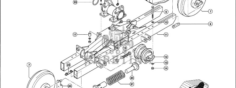 Claas Lexion 560 KOZIOŁ ŁOŻYSKUJĄCY 0006343551 (Półgąsienica stalowa; rama podwozia)-1
