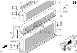 Claas Lexion 600 CHŁODNICA WODY 0007435992 (Układ chłodzenia)