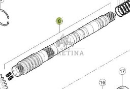 Claas Axion 870 Wałek Przekładni Skrzyni Biegów 0011708640 00 1170 864 0