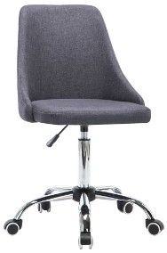 vidaXL Krzesła biurowe na kółkach, 2 szt., tkanina, ciemnoszare276280-2