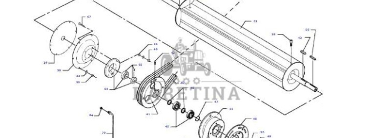 Massey Fergusson MF 30 - koło pasowe napędu ślimaka D28752223-1