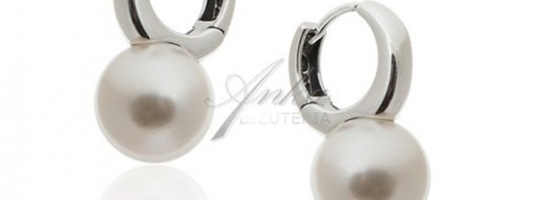 Kolczyki srebrne perły -1