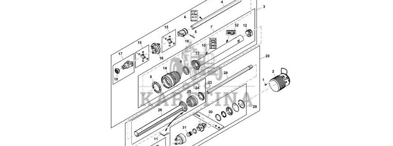 John Deere 960 - Jarzmo przegubu uniwersal. DC217580 (Układ napędowy)-1