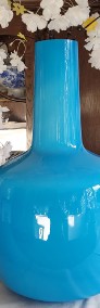 Wielki wazon butla dwuwarstwowe szkło Incamiciato błękit turkusowy ręcznie wykon-4