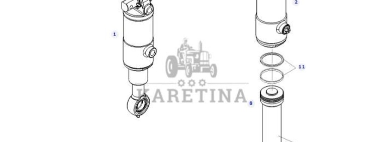 Fendt 414 Vario - siłownik hydrauliczny G404300050010-1