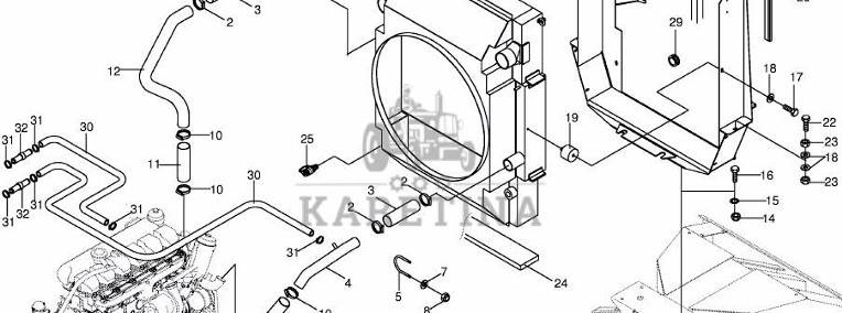 Krone Big M II - rama chłodnicy 002316201-1