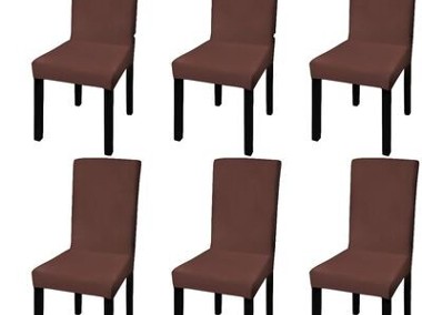 vidaXL Elastyczne pokrowce na krzesła, 6 szt., brązoweSKU:131423*-1