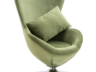 vidaXL Fotel obrotowy z poduszką, jasnozielony, aksamitny248467-1