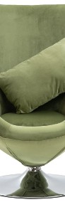 vidaXL Fotel obrotowy z poduszką, jasnozielony, aksamitny248467-3