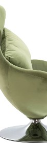 vidaXL Fotel obrotowy z poduszką, jasnozielony, aksamitny248467-4