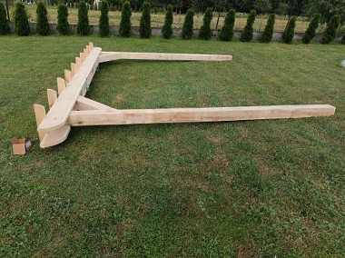 Pergola huśtawka drewniana 2 osobowa solidna duża 400 cm x 250 cm-2