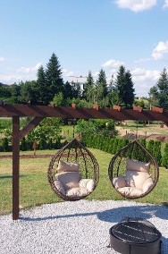 Pergola huśtawka drewniana 2 osobowa solidna duża 400 cm x 250 cm-2