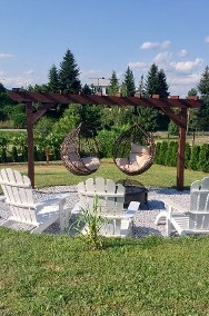 Pergola huśtawka drewniana 2 osobowa solidna duża 400 cm x 250 cm-2