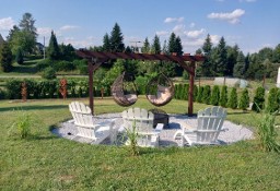 Pergola huśtawka drewniana 2 osobowa solidna duża 400 cm x 250 cm