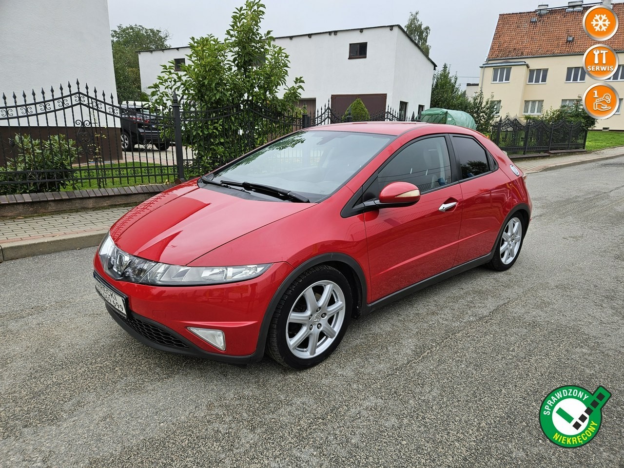 Honda Civic VIII Opłacona Zdrowa Zadbana Serwisowana 2 Kmpl Kół Po Serwisie 1WŁ