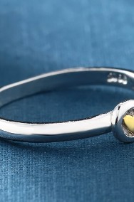 Nowy pierścionek srebrny kolor złote serce serduszko celebrytka drobny-2